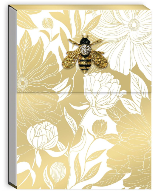 Livewires White Dahlias Brooch Notepad