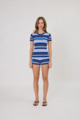 Remain Ivy Tee - Cobalt Stripe