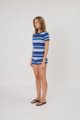 Remain Ivy Tee - Cobalt Stripe