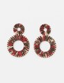 Fuschia Snake Sphere Earrings