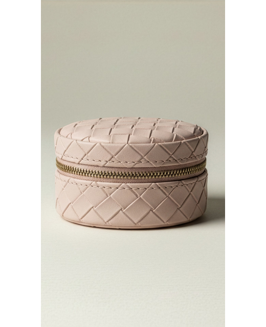Stella + Gemma Blush Weave Round Small Jewel Box