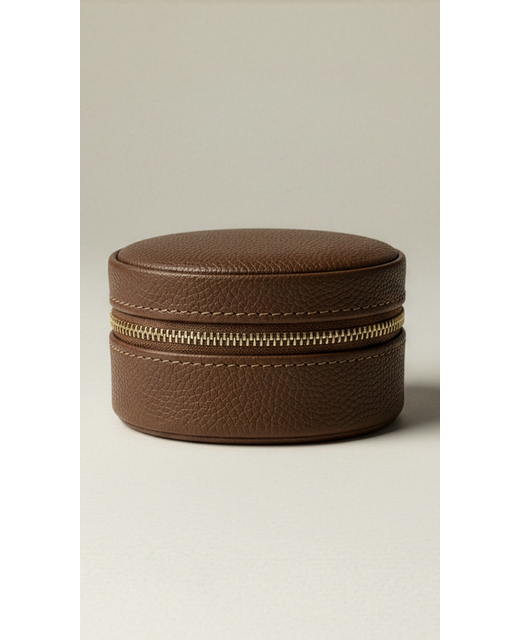 Stella + Gemma Chocolate Round Small Jewel Box
