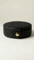 Stella + Gemma Black Woven Round Jewel Box