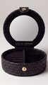 Stella + Gemma Black Woven Round Jewel Box