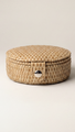 Stella + Gemma Beige Woven Round Jewel Box