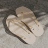 Sandos The Square Ecru Jelly Jandal