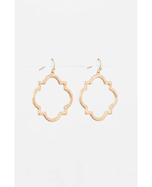 Brocante Square Gold Earrings
