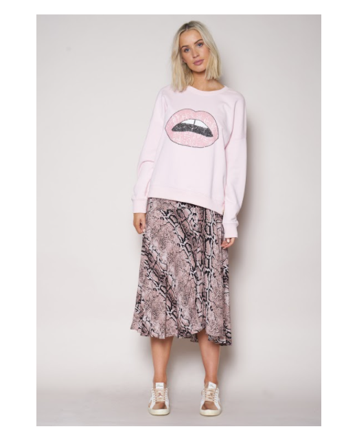 The Slouchy Sweat - Pink Sequin Lips
